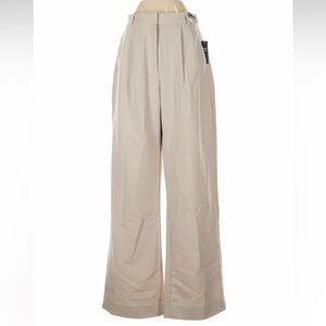 Abercrombie & Fitch Elegant Cream Wide-Leg Trouser Pants